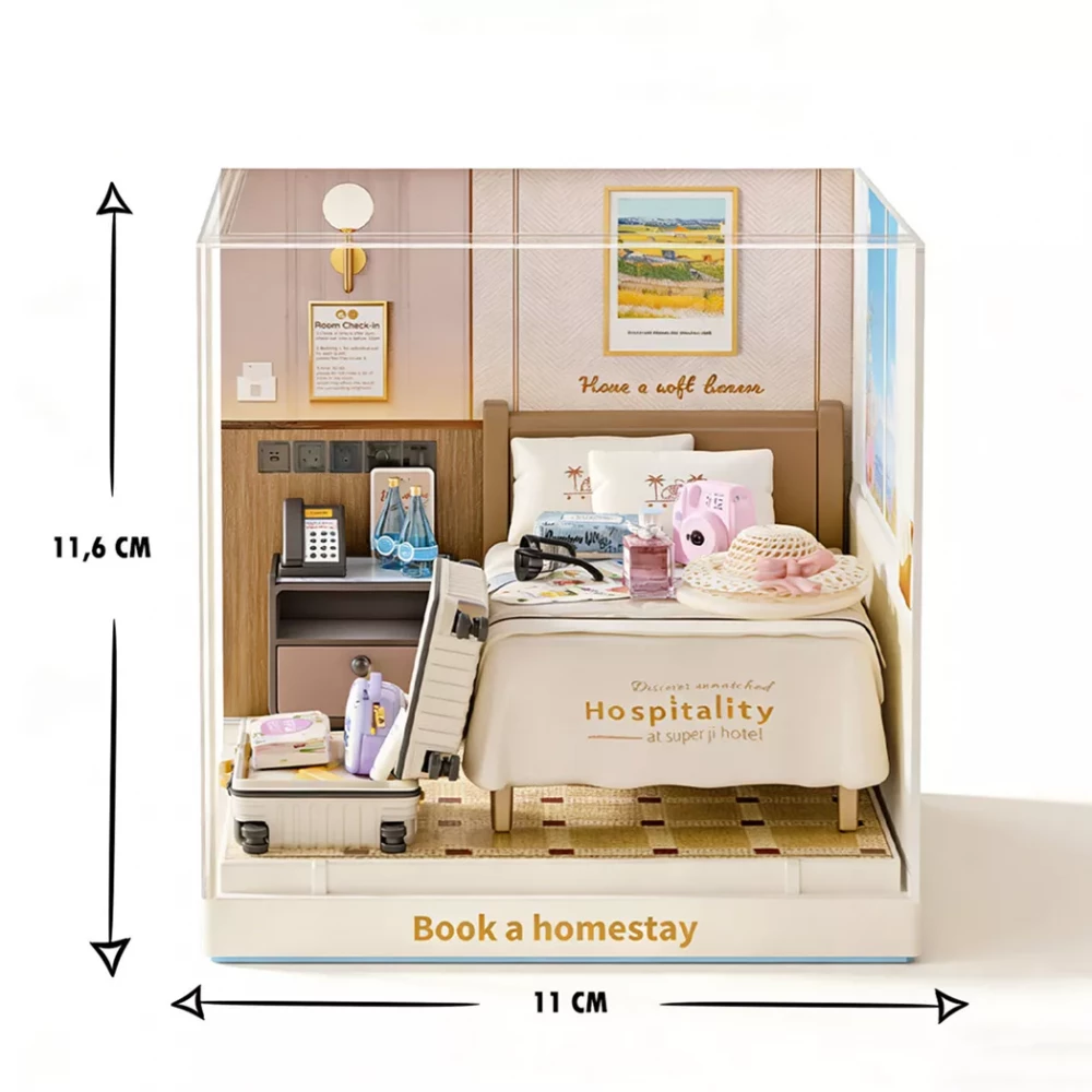 Конструктор-румбокс MINI HOUSE серии "Интерьер Мини" – Гостиничный Номер, 8038 1