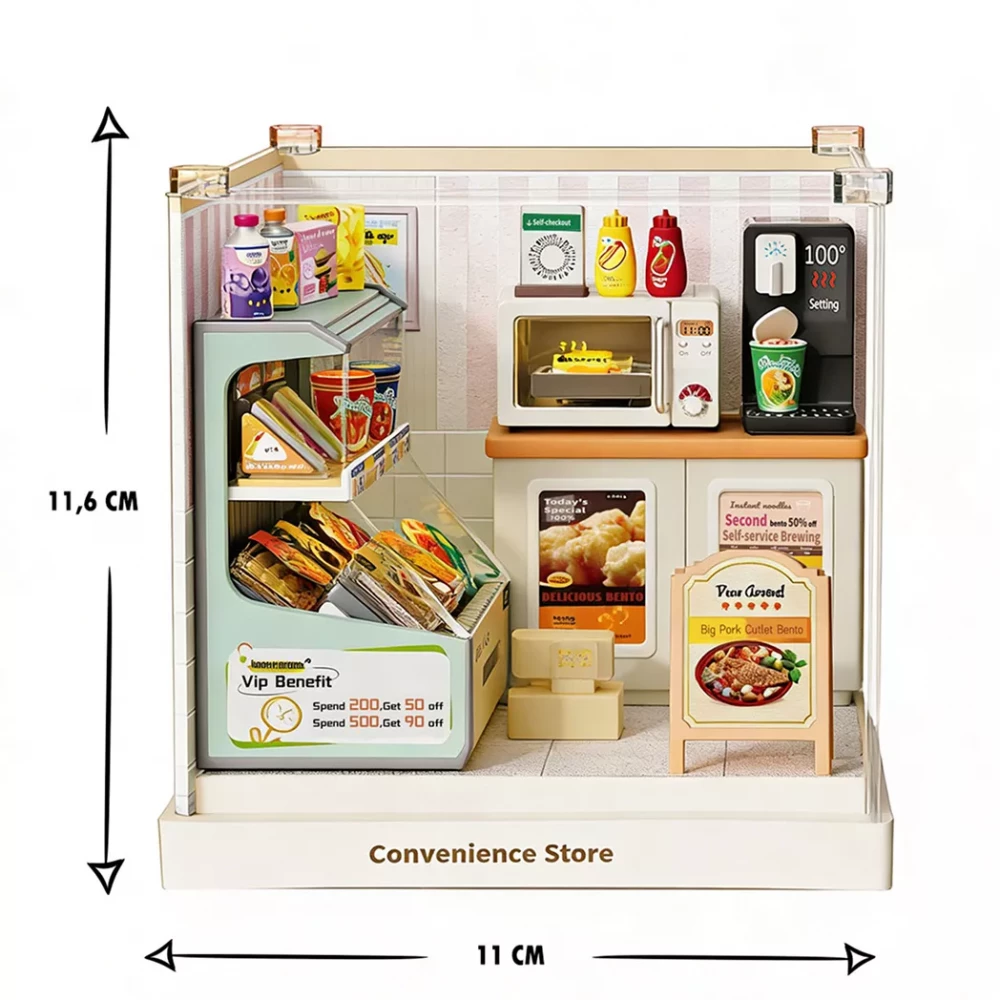 Конструктор-румбокс MINI HOUSE серии "Интерьер Мини" – Круглосуточный Магазин, 8033 1