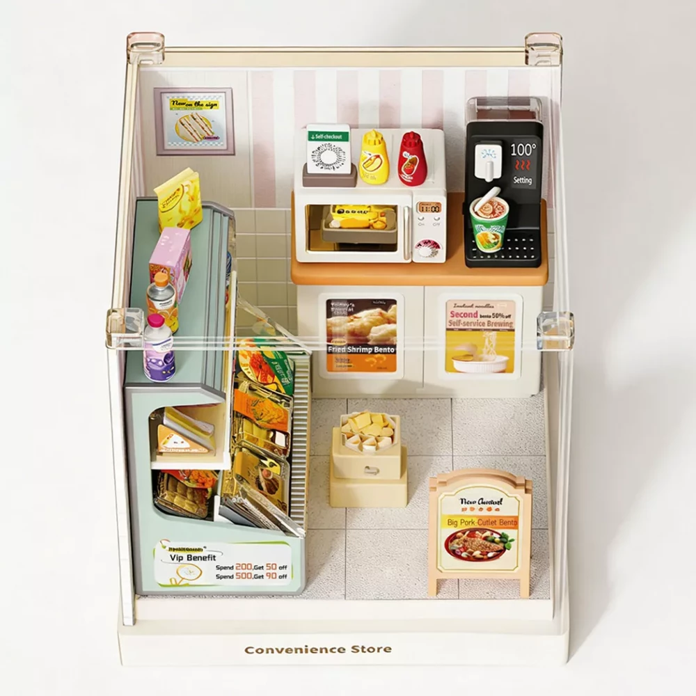 Конструктор-румбокс MINI HOUSE серии "Интерьер Мини" – Круглосуточный Магазин, 8033 2