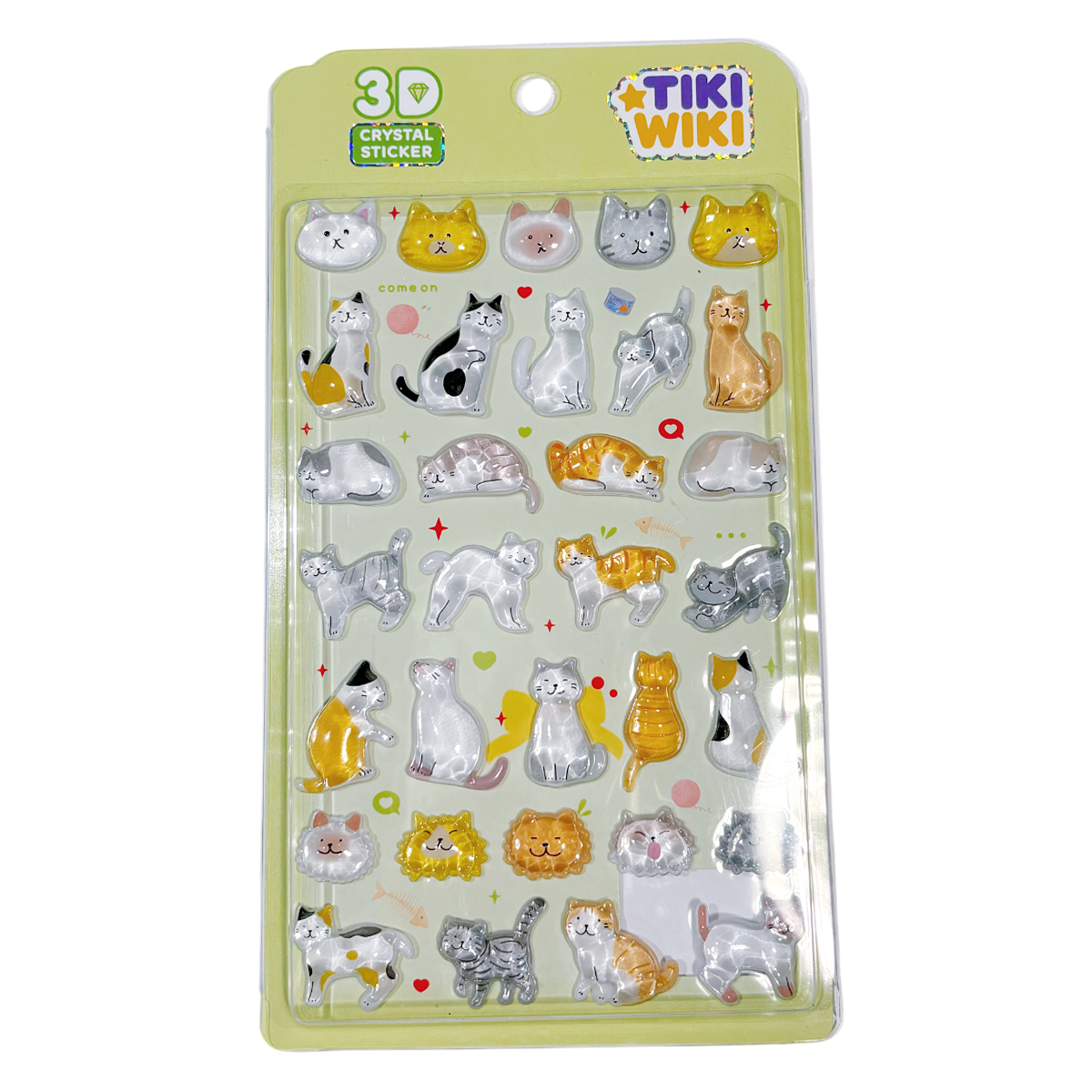 Набір 3D-наліпок TIKI WIKI серії "Crystal" – Тікі Котики, 51429