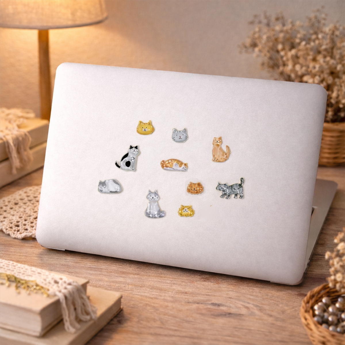 Набір 3D-наліпок TIKI WIKI серії "Crystal" – Тікі Котики, 51429 3