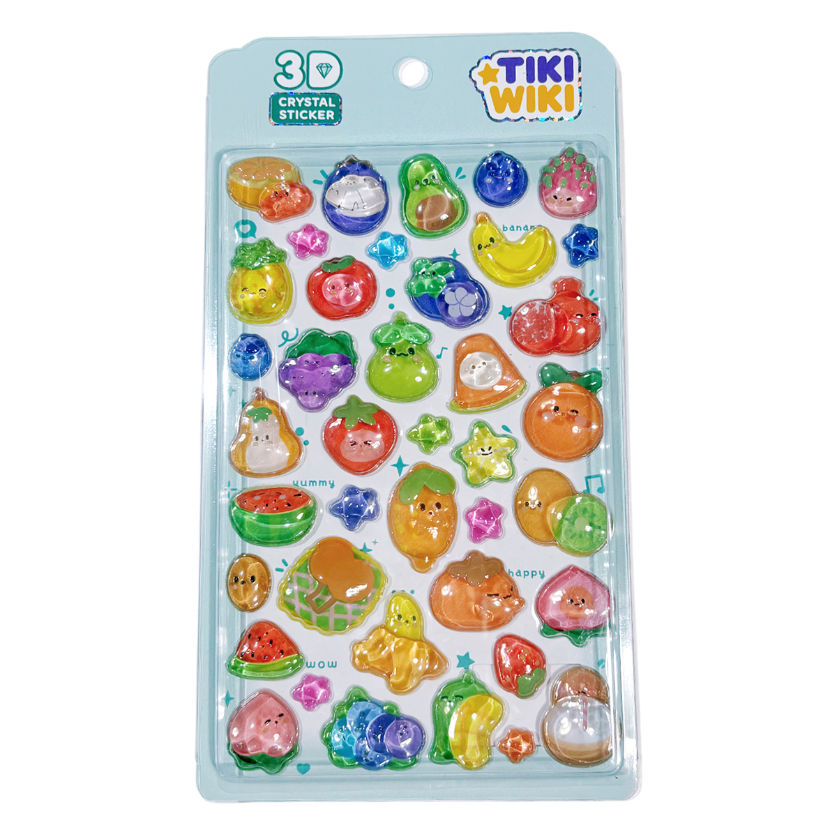 Набір 3D-наліпок TIKI WIKI серії "Crystal" – Тікі Фрукти, 51367