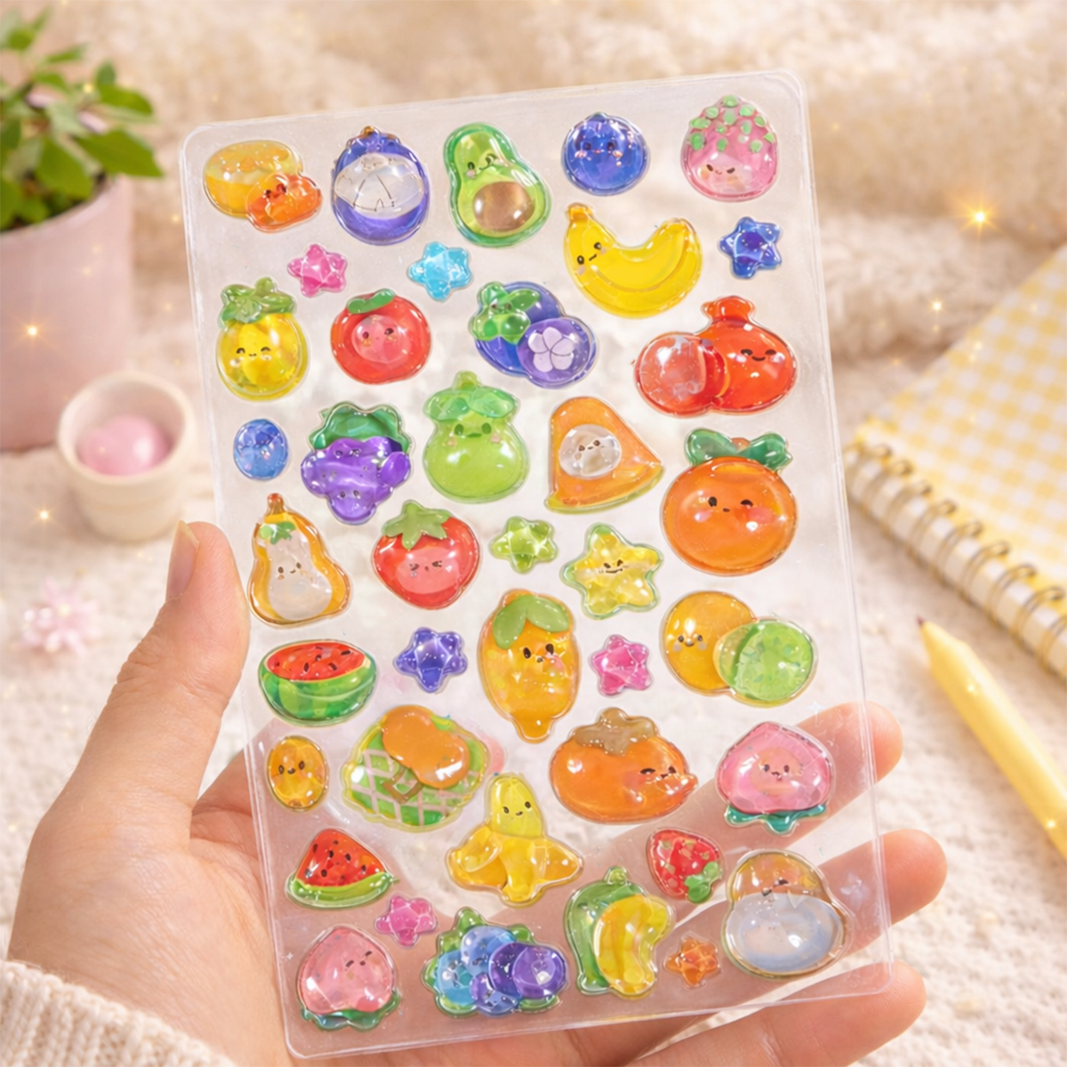 Набір 3D-наліпок TIKI WIKI серії "Crystal" – Тікі Фрукти, 51367 1