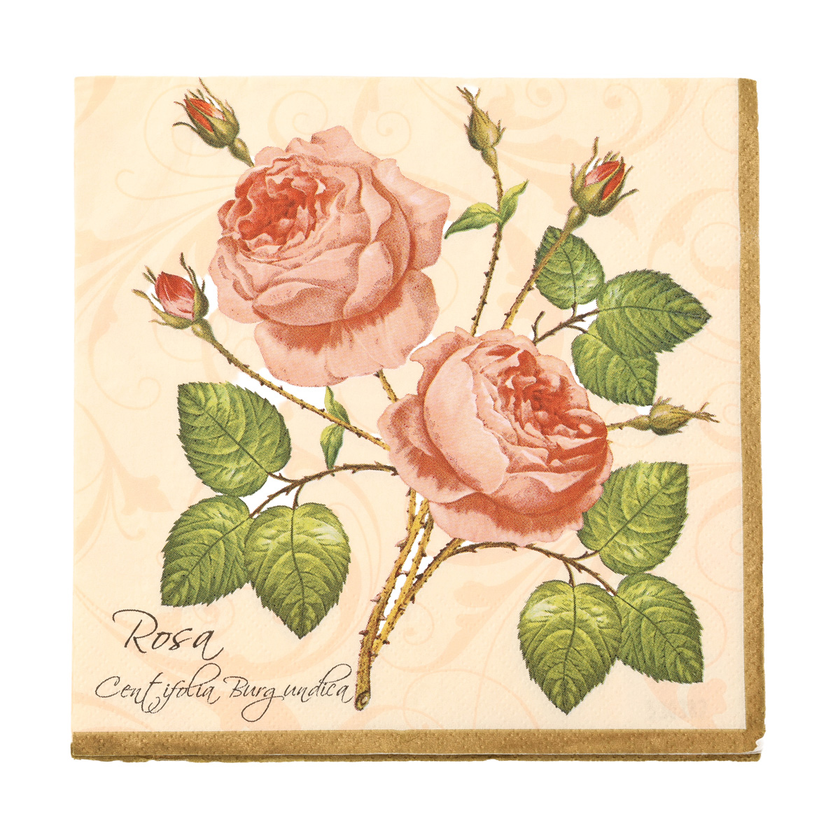 Декупажні серветки "Колючі троянди", рожеві, МАКІ