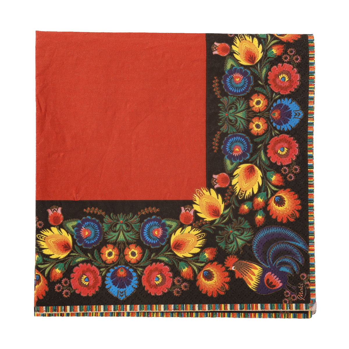 Декупажні серветки "Петриківка", бордо, МАКІ