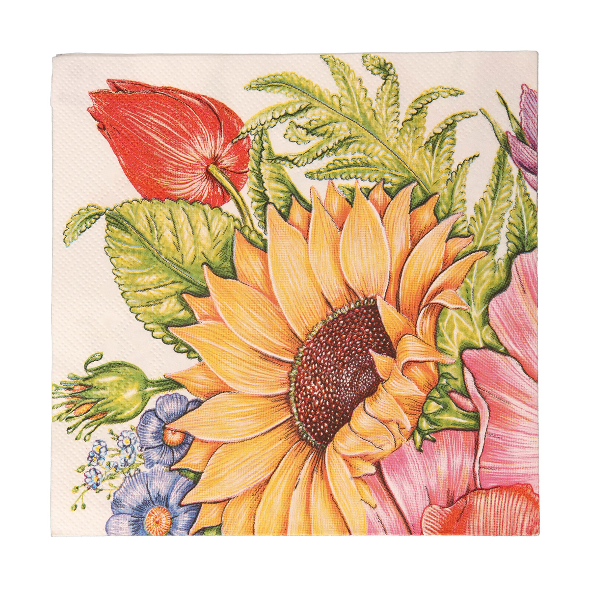 Декупажні серветки "Букет", 33*33 см, 18,5 г/м2, 1шт, МАКІ