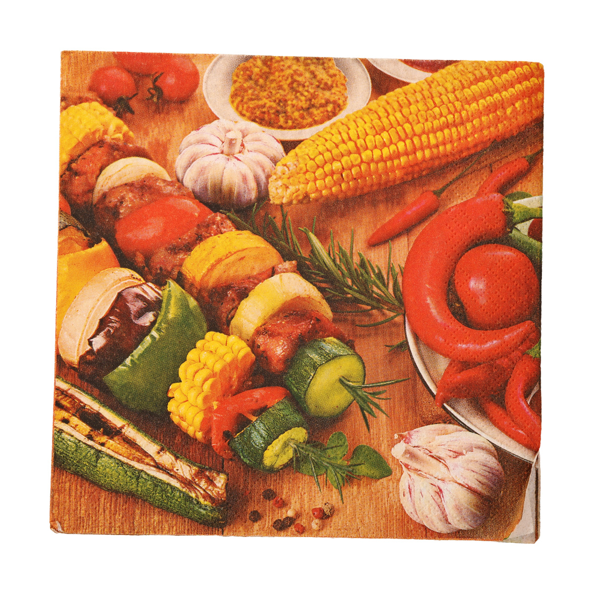 Декупажні серветки "Овочі №5", 33*33 см, 18,5 г/м2, 1шт, МАКІ