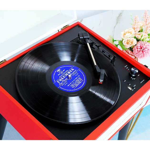 Програвач платівок, ENG Enigma в корпусі на ніжках, Musicality (Red) 3