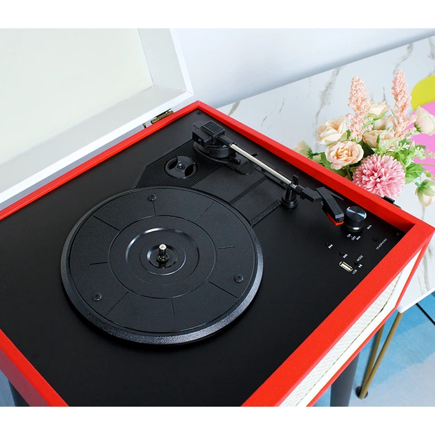 Програвач платівок, ENG Enigma в корпусі на ніжках, Musicality (Red) 5