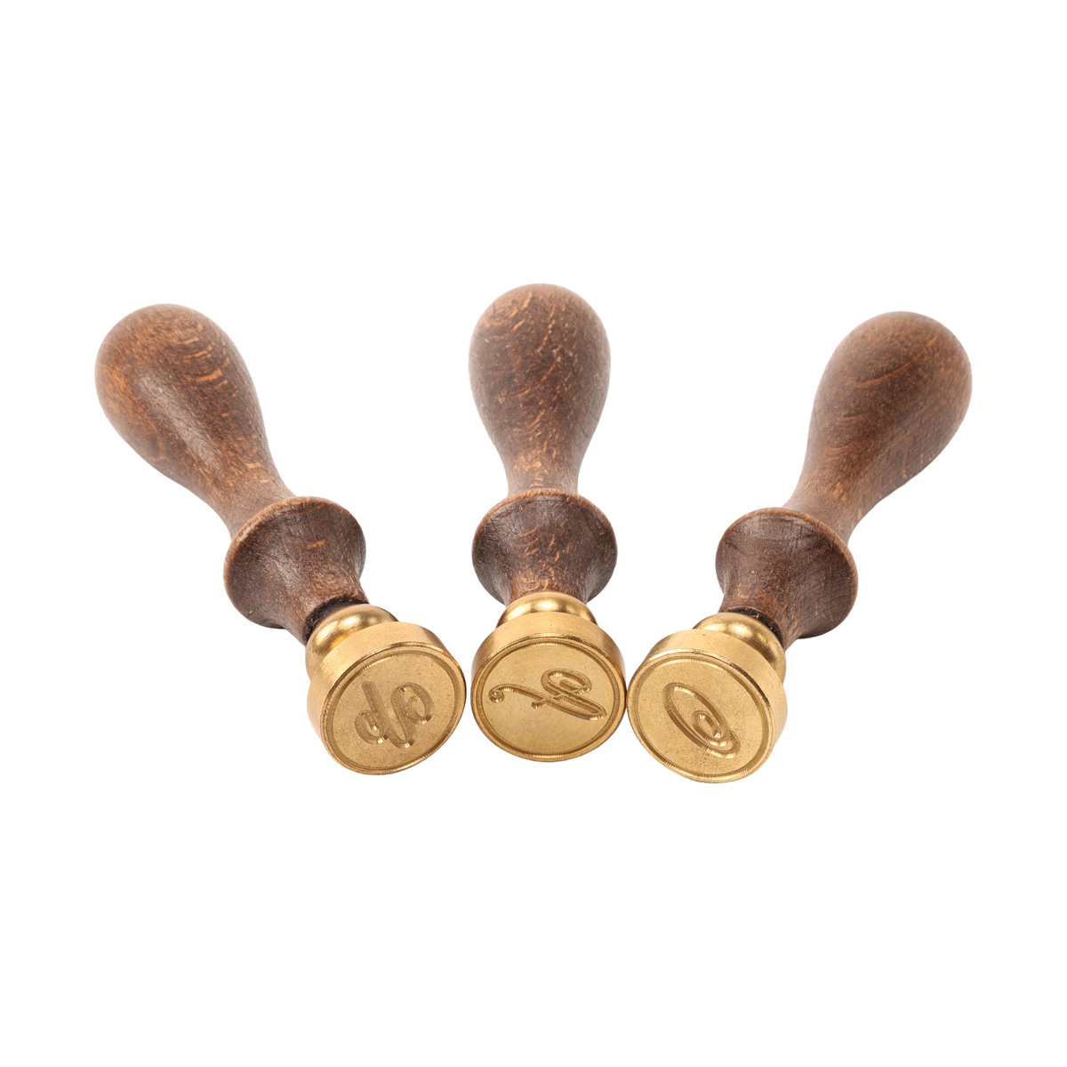 Штамп латун. круглий d=20 мм + Ручка-тримач древ’яна, 7630/A ТМ "Rubinato"