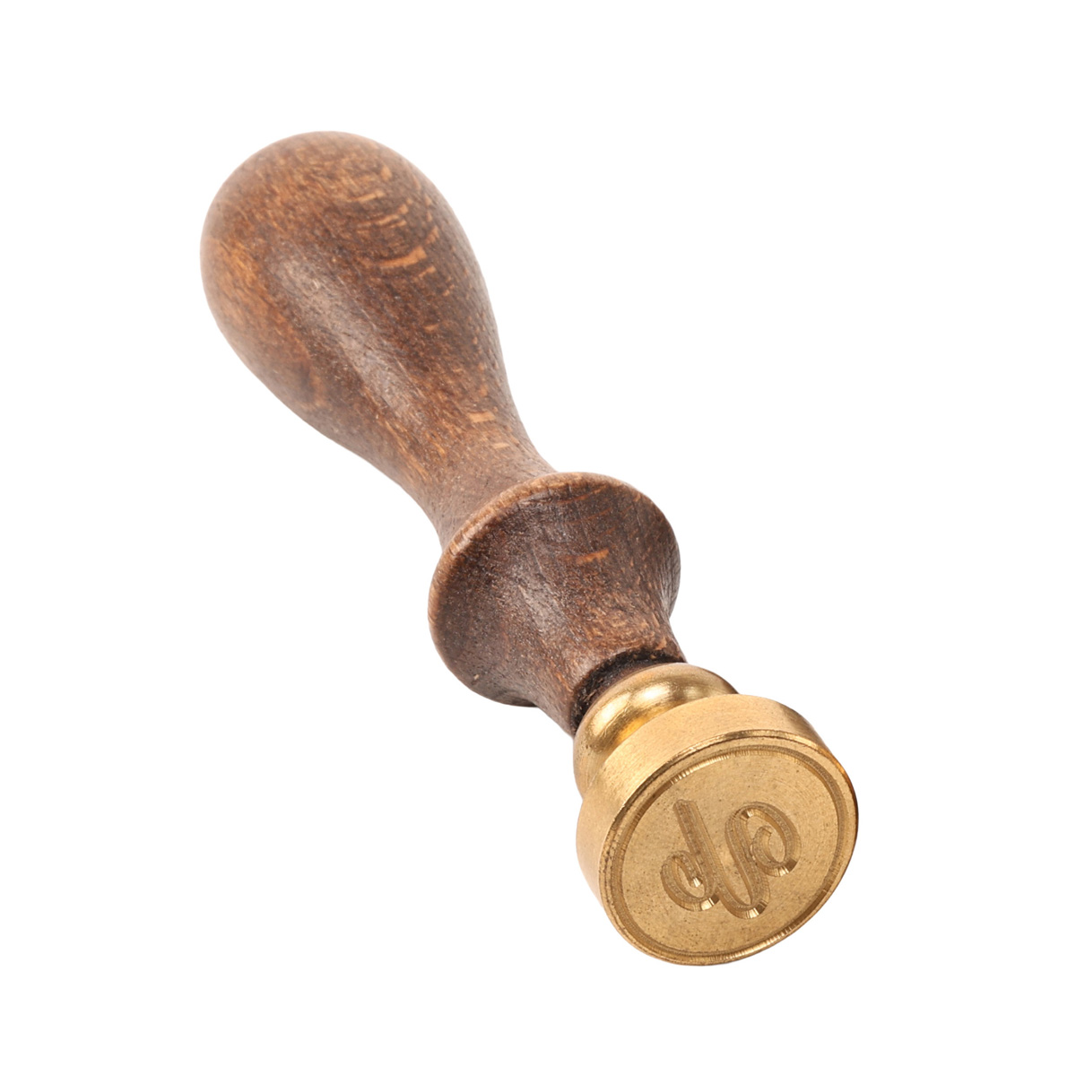 Штамп латун. круглий d=20 мм + Ручка-тримач древ’яна, 7630/A ТМ "Rubinato" 1