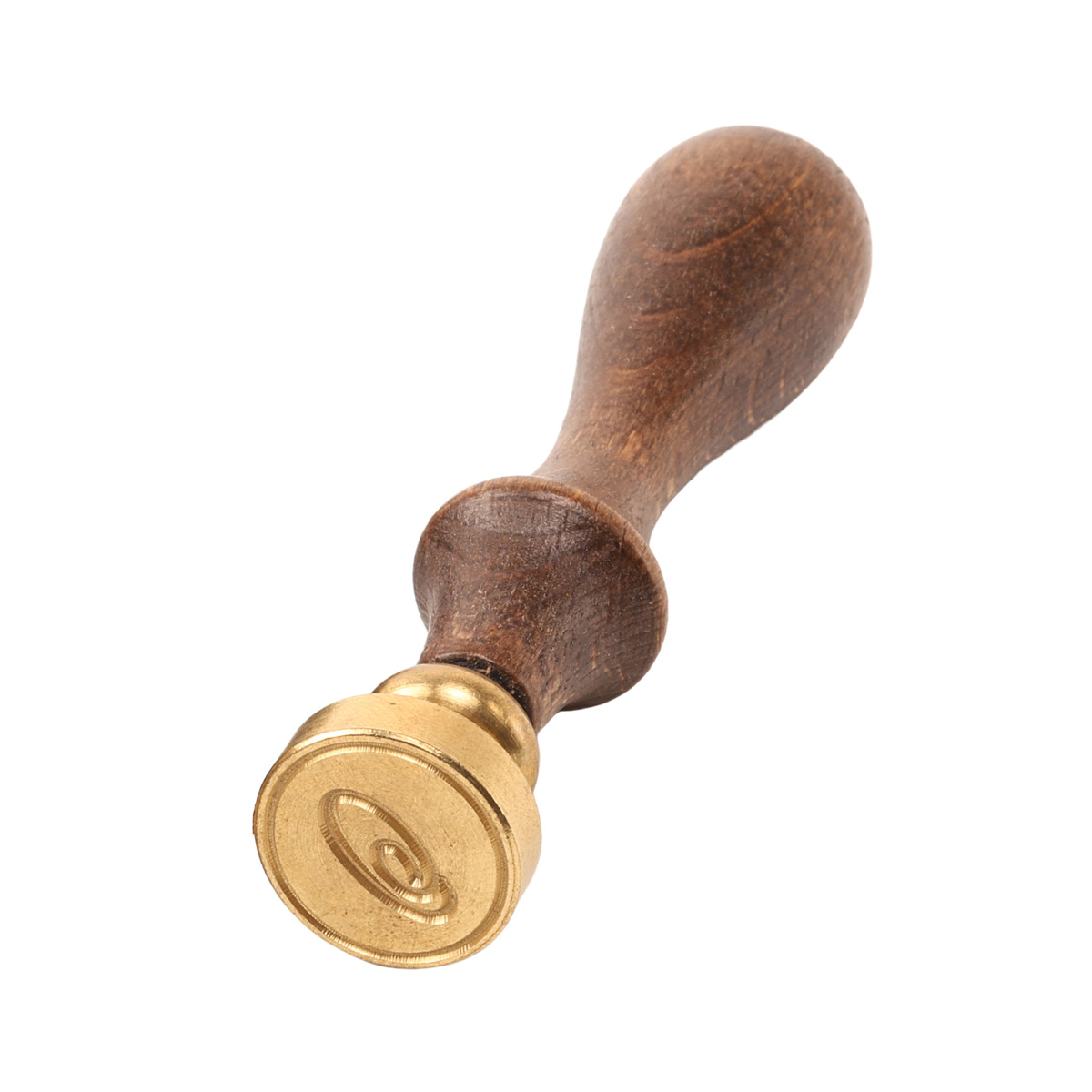Штамп латун. круглий d=20 мм + Ручка-тримач древ’яна, 7630/A ТМ "Rubinato" 3