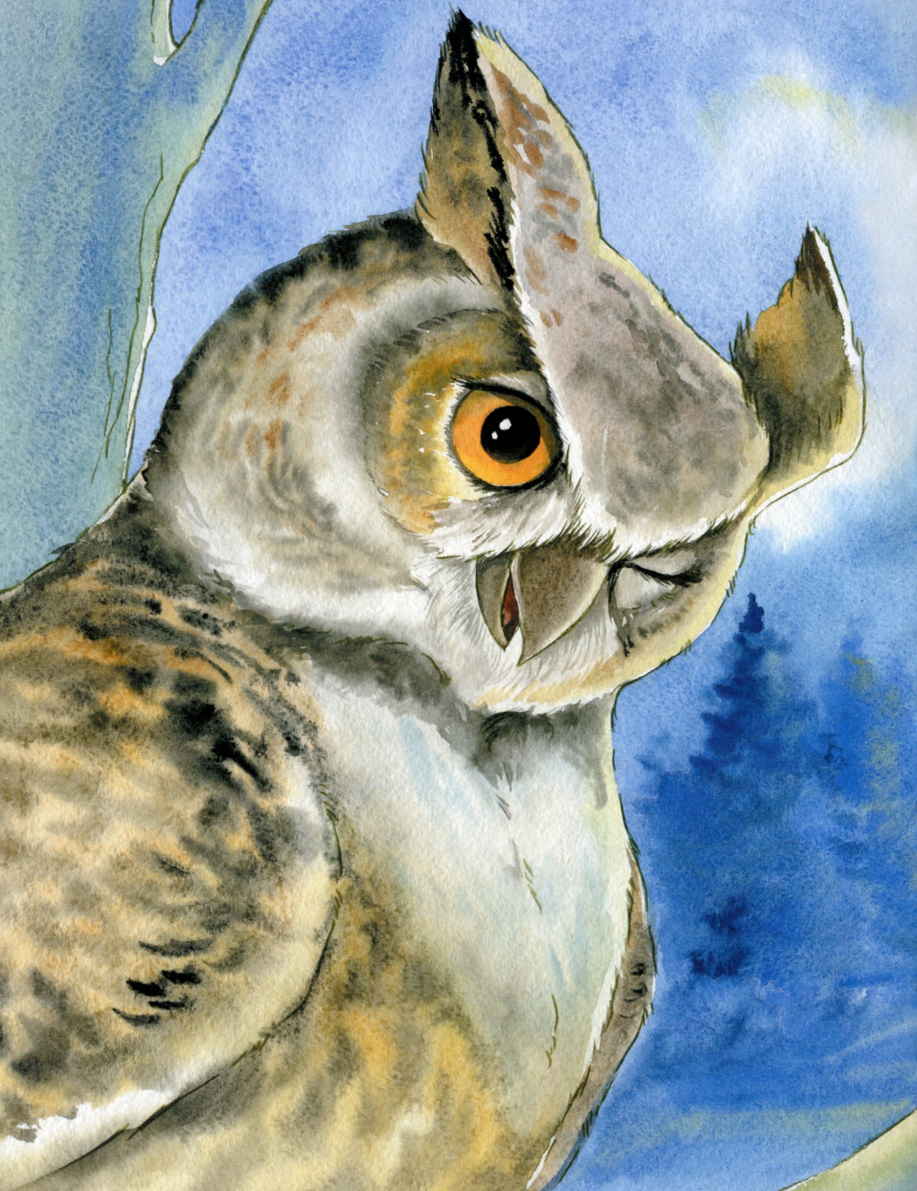 Книга "Ран Ю. Акварельные истории: Совенок, который водил на прогулку луну" (у) 6