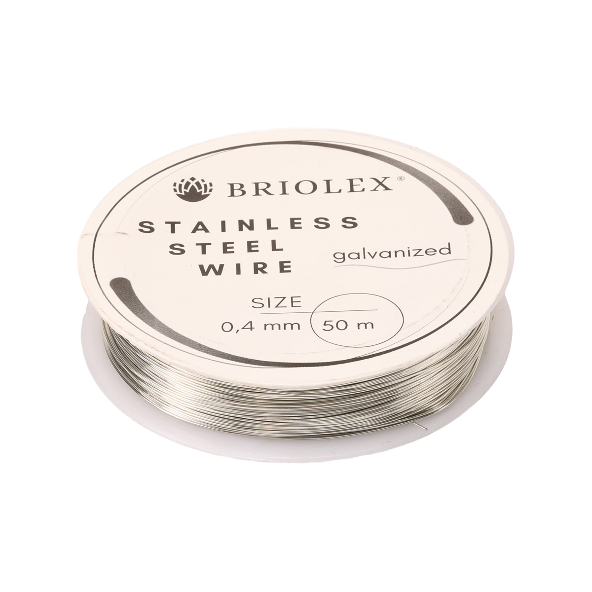 Проволока для рукоделия стальная 0,4 мм, 50 м, B03-серебряный, G8011-4C2001-B7010-A