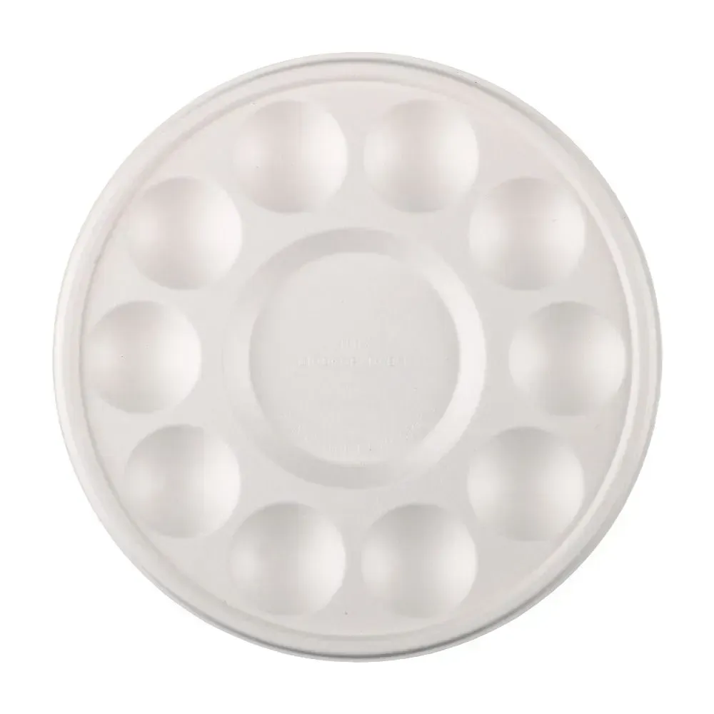 Бамбуковая био-раскладная палитра (d:18.7см.), 10 лунок, 10 шт в упак., Sinoart