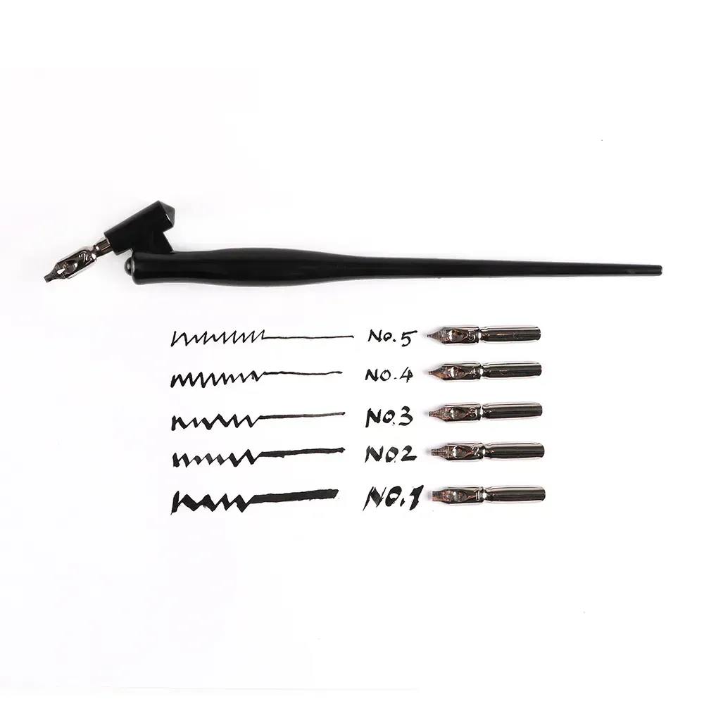 Набір для каліграфії зі скошеним тримачем + 5 пер у блістері, Sinoart 2