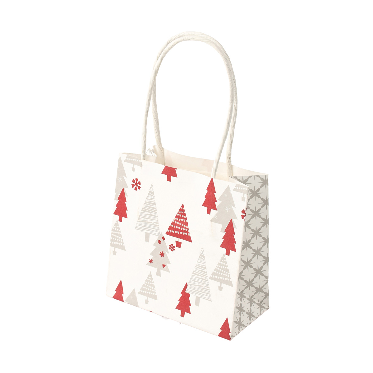 Пакет подарунковий папер. "White Kraft - Nordic Tree" сер. 10*5*10 см, BG-06884-AS