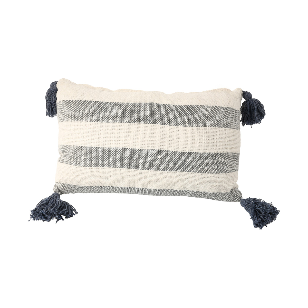 Подушка декоративная "Narona" L=50 см, хлопок 100%, полосатый бело-голубой принт (2 вида), 2008395 1