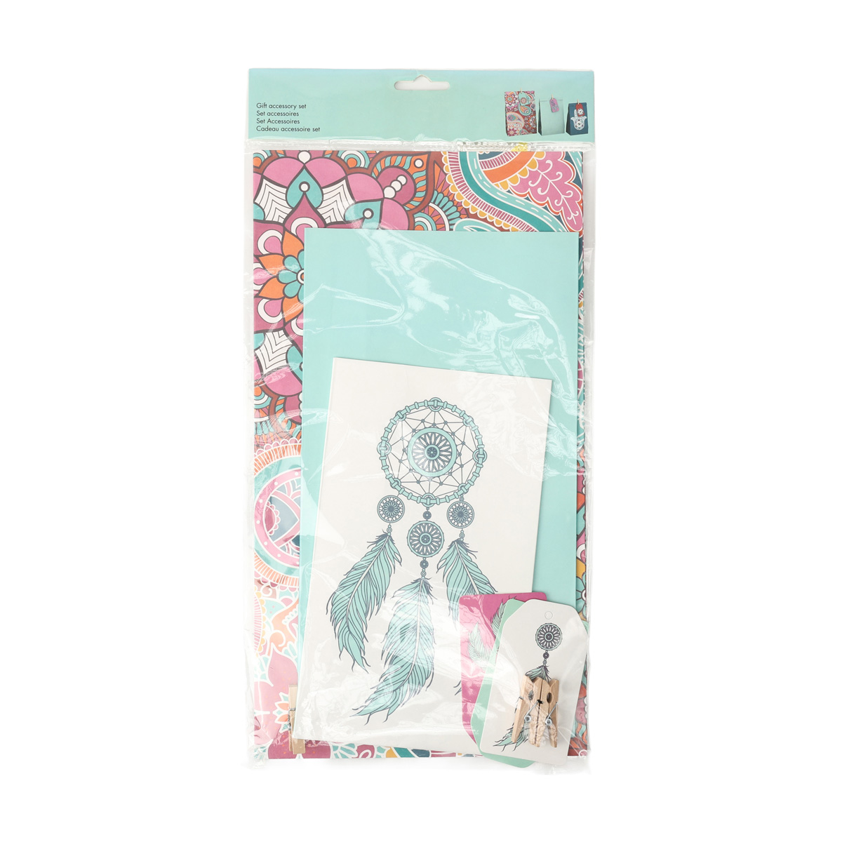 Набір пакетів подарункових паперових "Bohemian Spirit" з тегами (3 шт.), BG-06690-AS