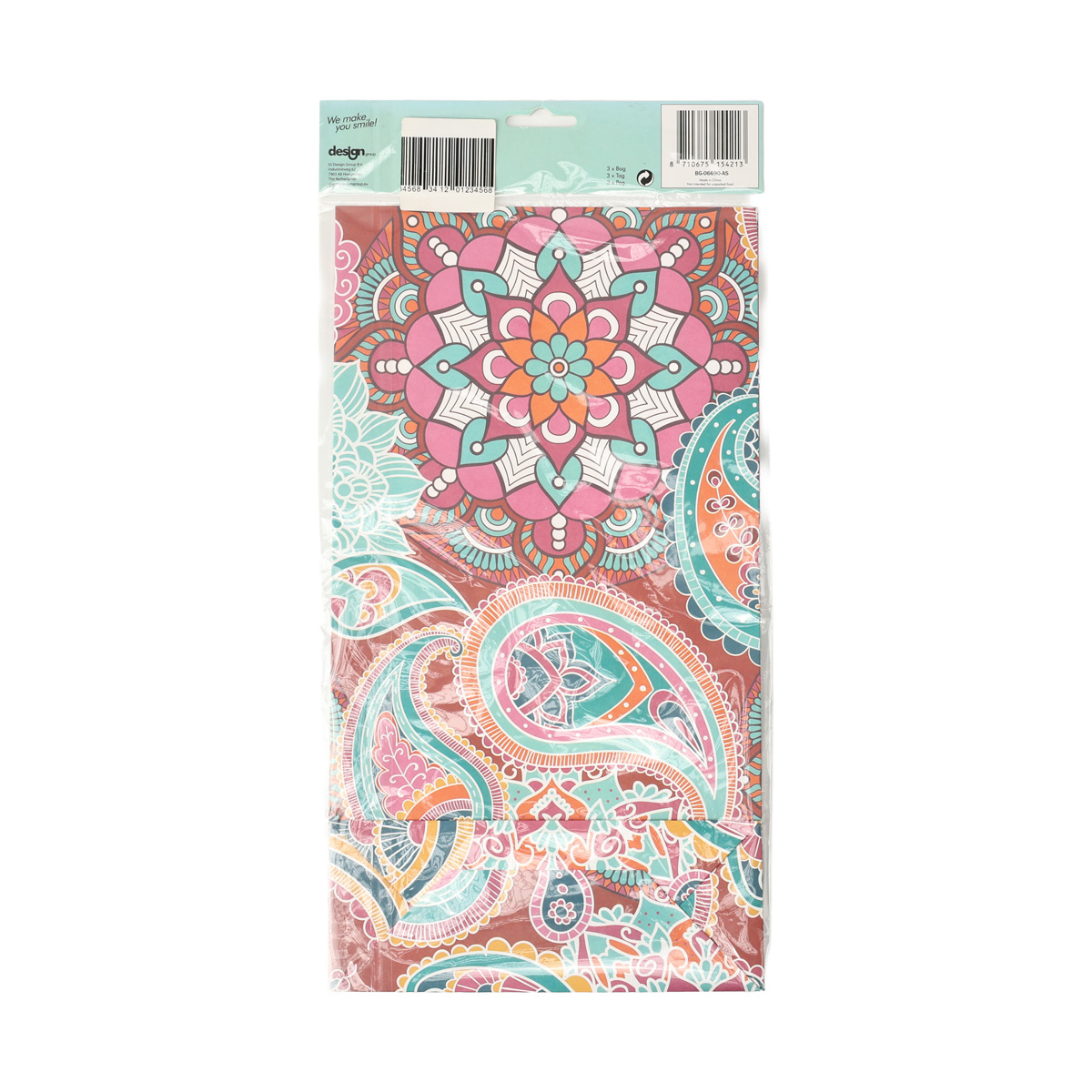 Набір пакетів подарункових паперових "Bohemian Spirit" з тегами (3 шт.), BG-06690-AS 1