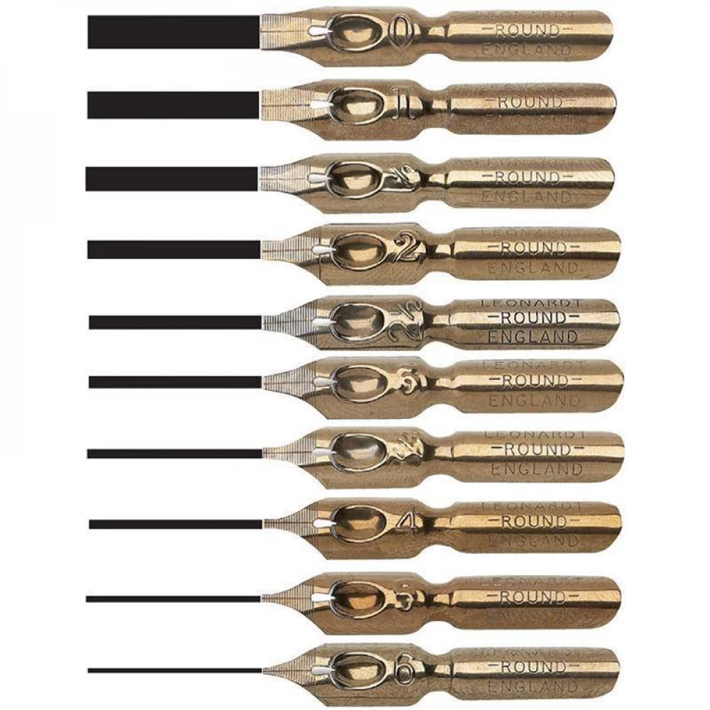 Перо д/каліграфії Leonardt Round Hand №5 бронзове, DP237BR Manuscript 2