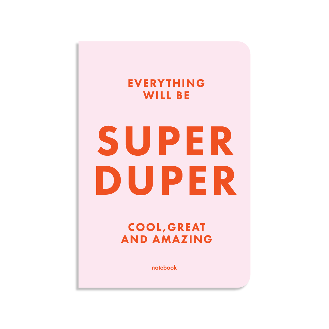 Блокнот "SUPER DUPER" рожевий, orner-1293