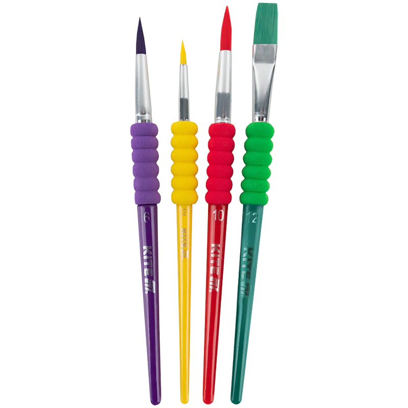 Набор из 4-х кистей с гриппом синтетика, K-334-1, Kite Creative 1