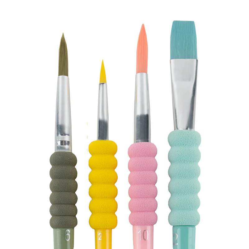 Набор из 4-х кистей с гриппом синтетика, K-334-2, Kite Creative 2