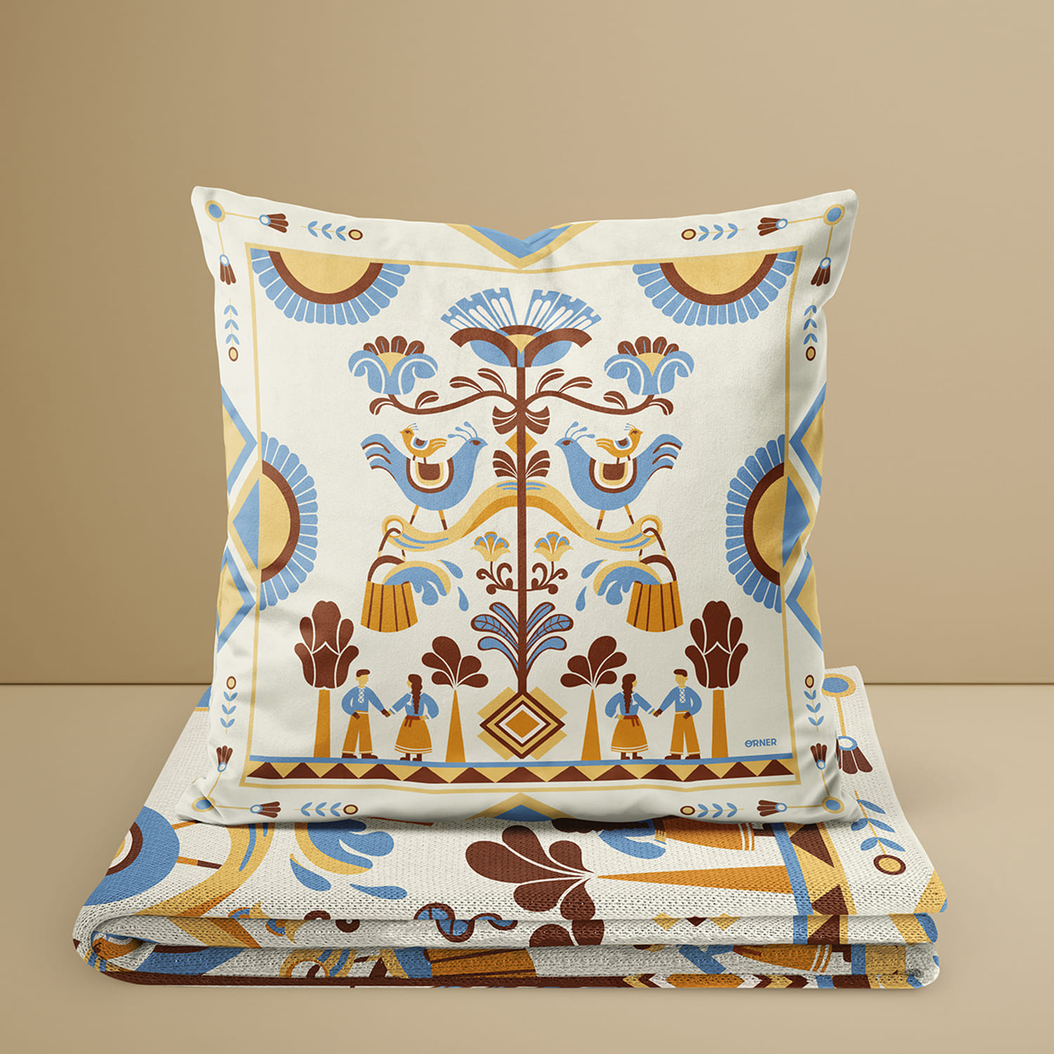 Подушка "Дерево рода" света, orner-3695 3