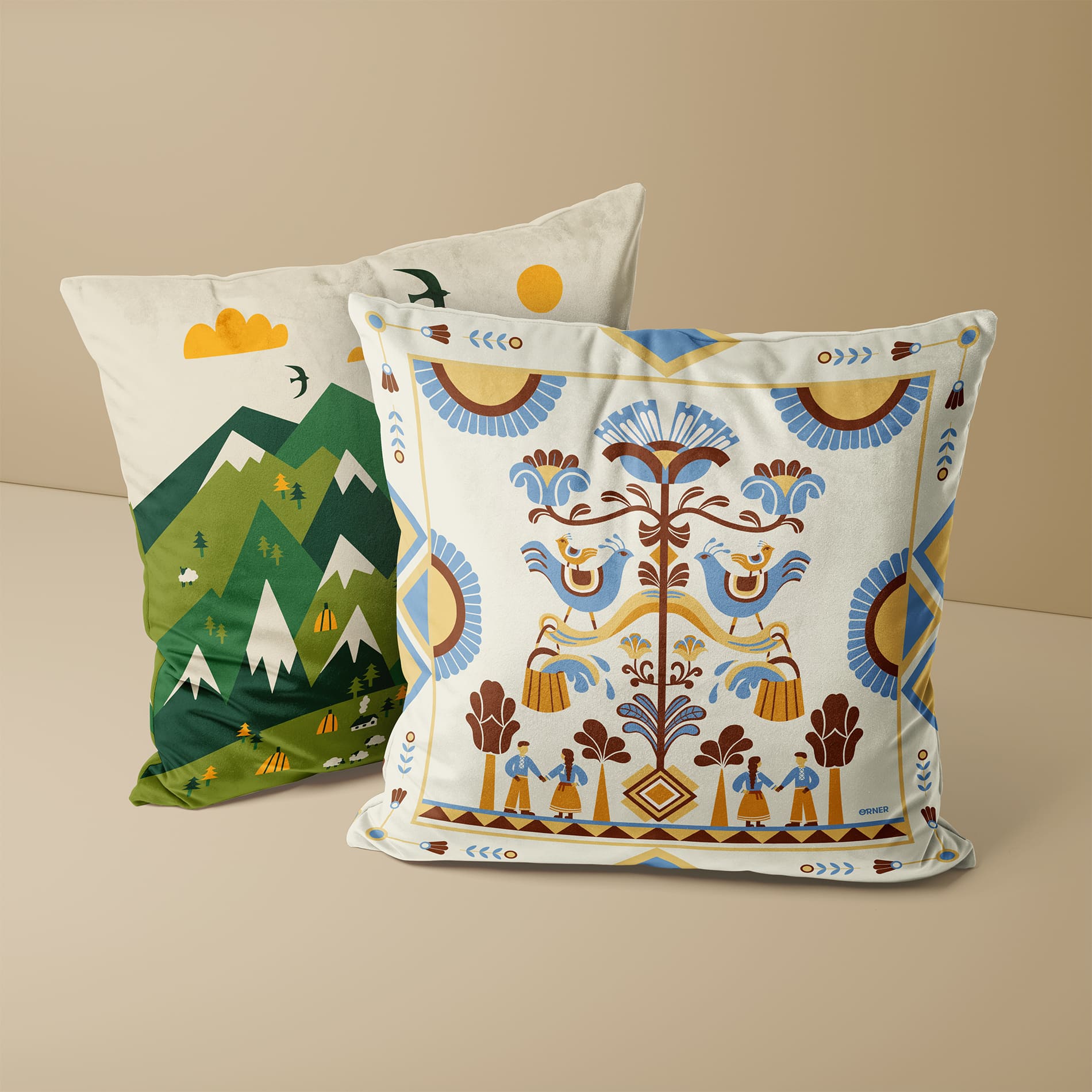 Подушка "Дерево рода" света, orner-3695 4