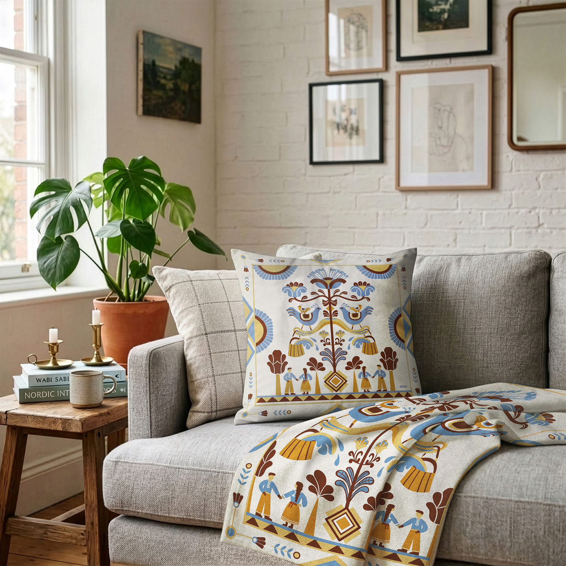 Подушка "Дерево рода" света, orner-3695 9