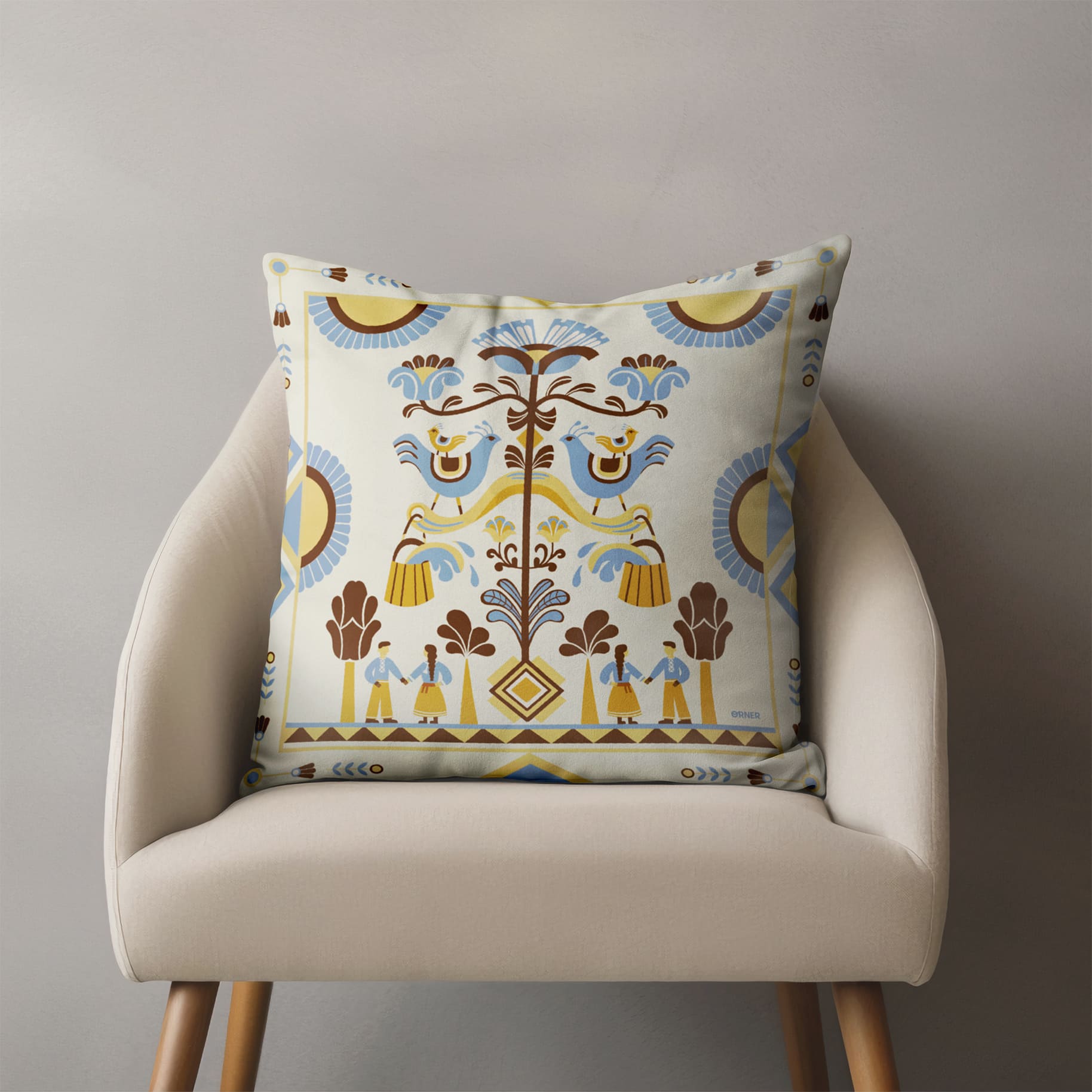 Подушка "Дерево рода" света, orner-3695 8