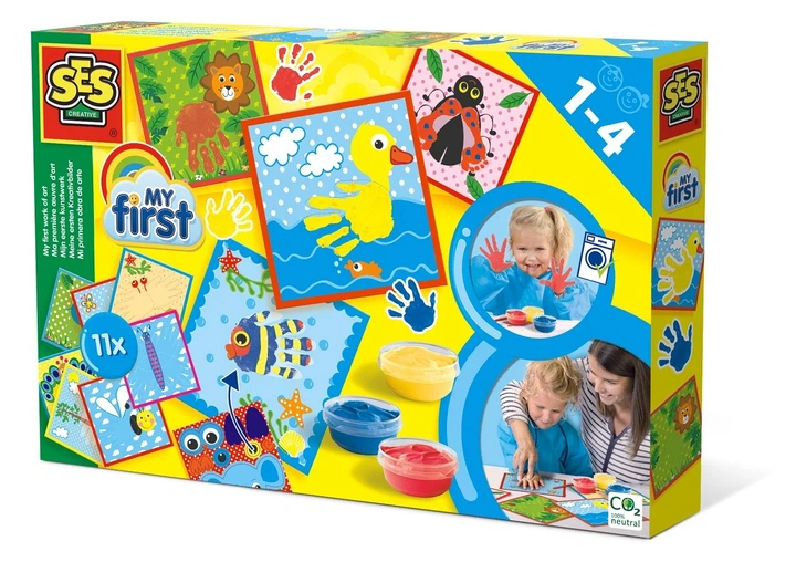 Пальчикові фарби "My first" Відбиток (3 кольори в пластикових баночках, картинки), 14419S