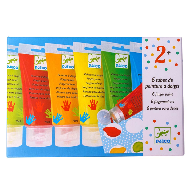 Фарби пальчикові, набір 6 шт DJECO, DJ08860