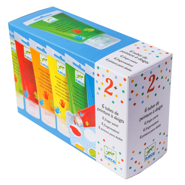 Фарби пальчикові, набір 6 шт DJECO, DJ08860 1