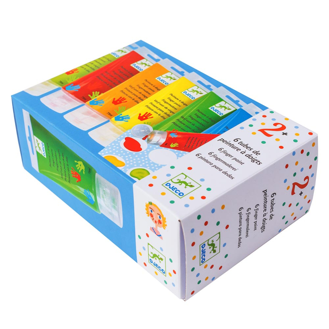 Фарби пальчикові, набір 6 шт DJECO, DJ08860 2