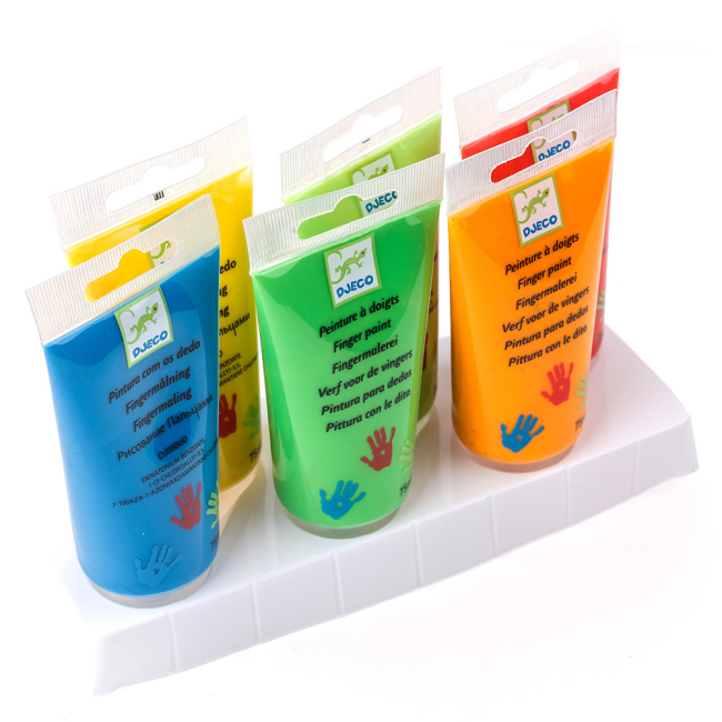 Фарби пальчикові, набір 6 шт DJECO, DJ08860 4