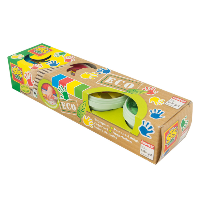 Пальчикові фарби ЕКО "Мої перші малюнки" (4 кол. в пласт.б), 24926S