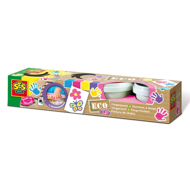 Пальчикові фарби ЕКО "Юні художниці" (4 кол. в пласт.б), 24927S