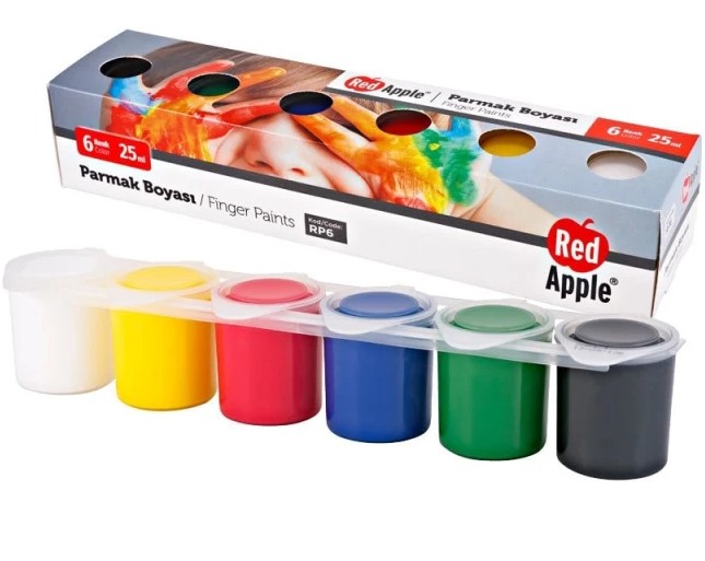 Фарба пальчикова 25 мл 6 кольорів, RP6