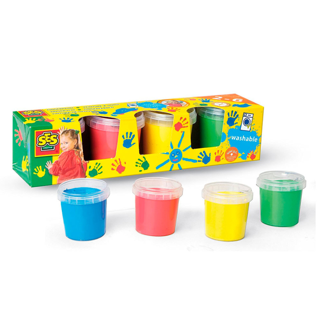 Outlet40 Пальчикові фарби "Мої перші малюнки" 4 кол. пл.банка, 0305S/1015798 1