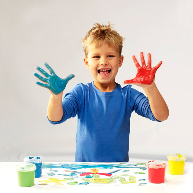 Outlet40 Пальчикові фарби "Мої перші малюнки" 4 кол. пл.банка, 0305S/1015798 2