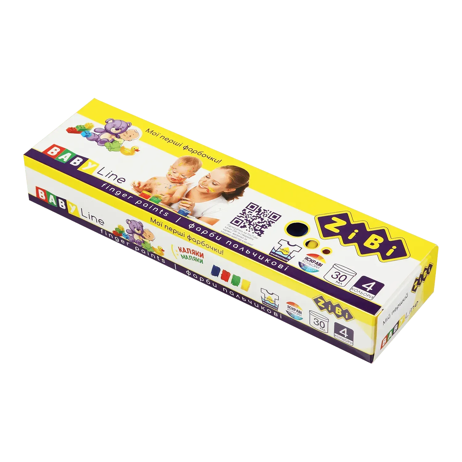 Outlet40 Фарби пальчикові "Baby Line", 4 кол. 30 мл, ZB.6564/1015802