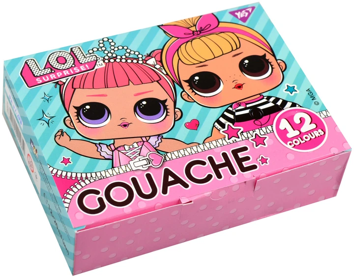 Гуаш 12 кол. "LOL Sweety", 20мл, 230371 Yes