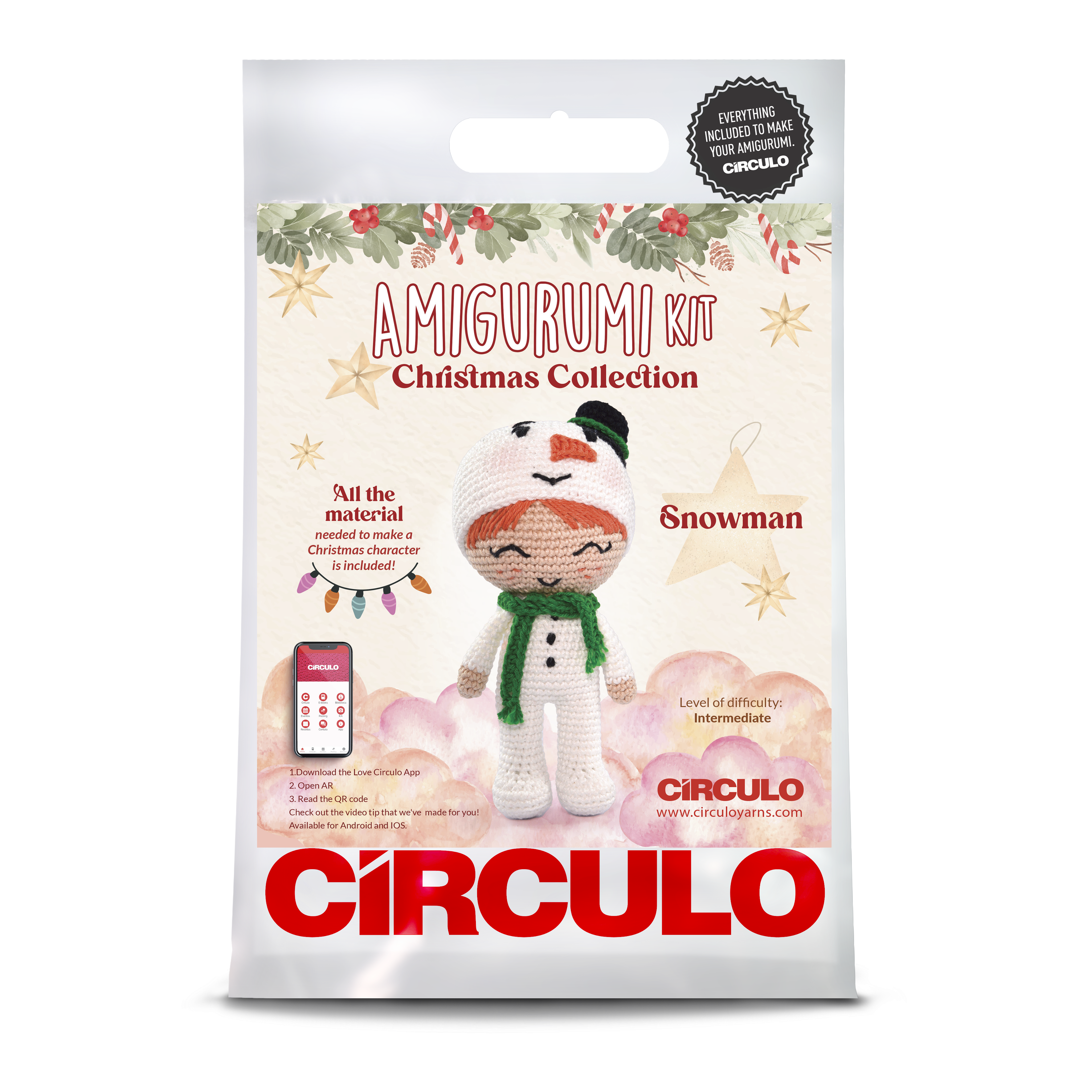 Набор для вязания крючком CHRISTMAS Snowman  (100% бавовна)