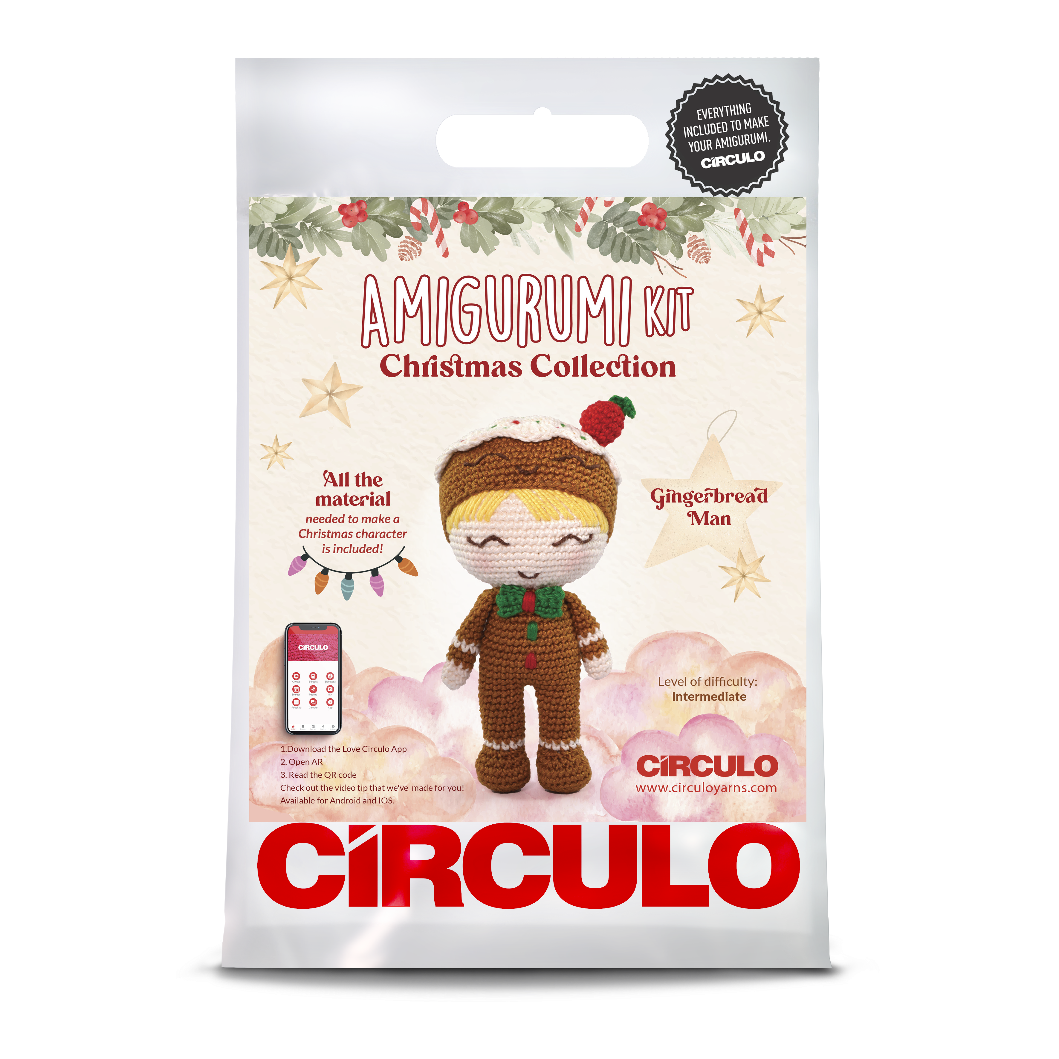 Набор для вязания крючком CHRISTMAS  Gingerbread Man (100% бавовна)