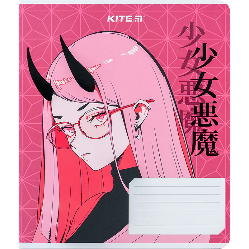 Тетрадь 18 л., кл., софт тач + УФ лак, Kite Anime, K24-236-2 5