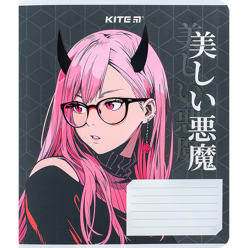 Тетрадь 18 л., кл., софт тач + УФ лак, Kite Anime, K24-236-2 14