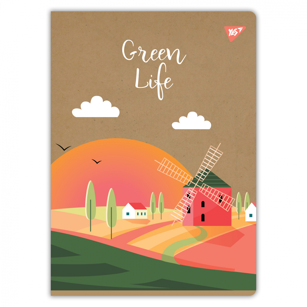 Тетрадь для записей YES А4/48 кл. "Green life" крафт, 681999 1