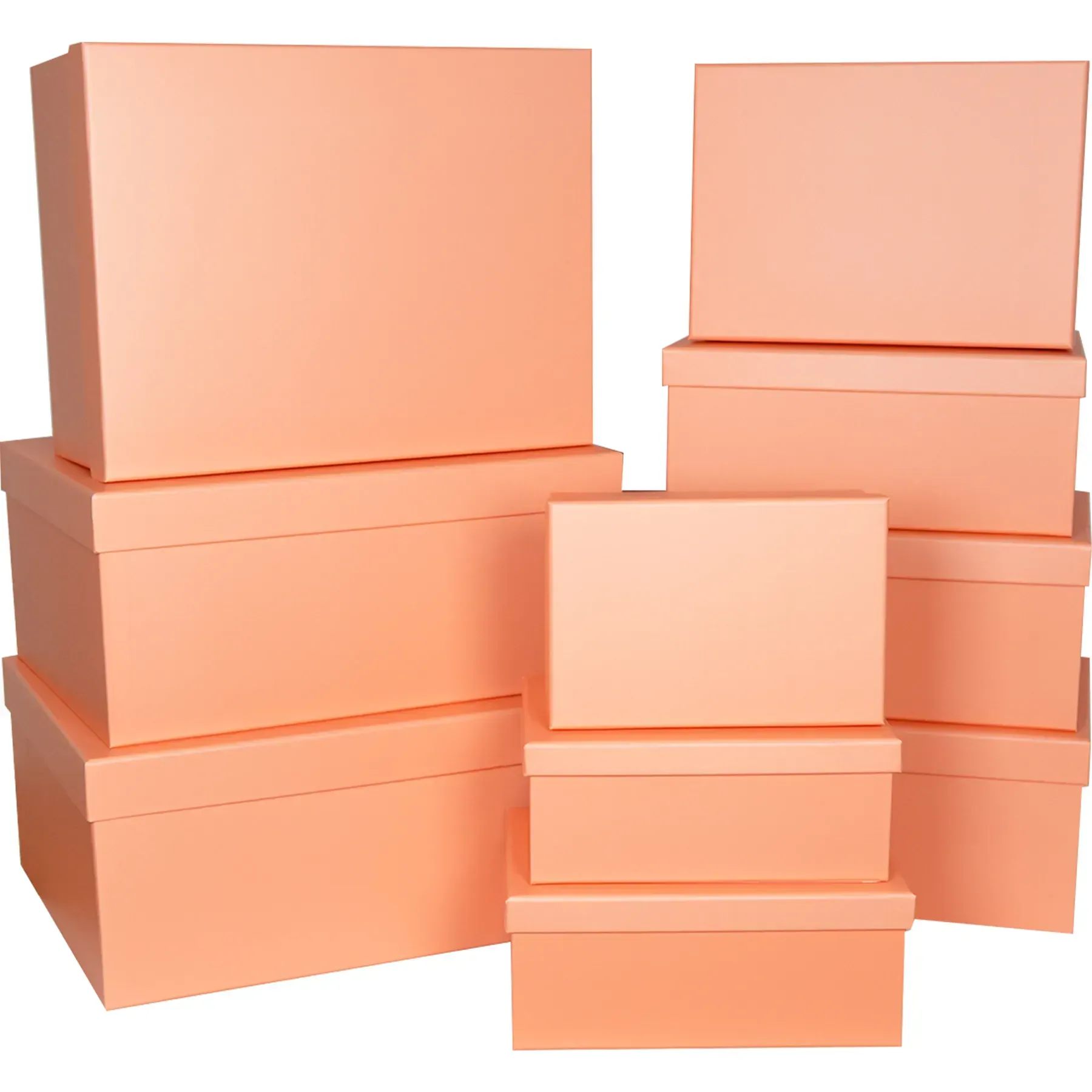 Подарункова коробка прямокутна, персикова, 35*27*15,5 см, 1110076119